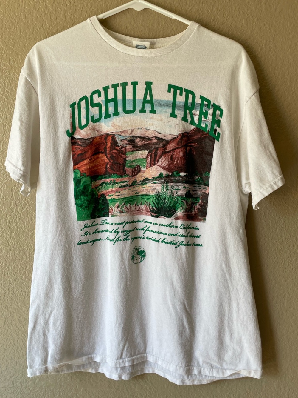 Joshua Tree National Park White Tee - Menās Large